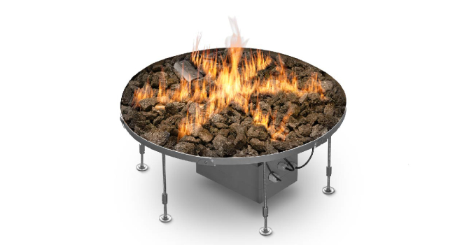 Outdoor Automatic Gas Fireplace Burner Galio Star Insert